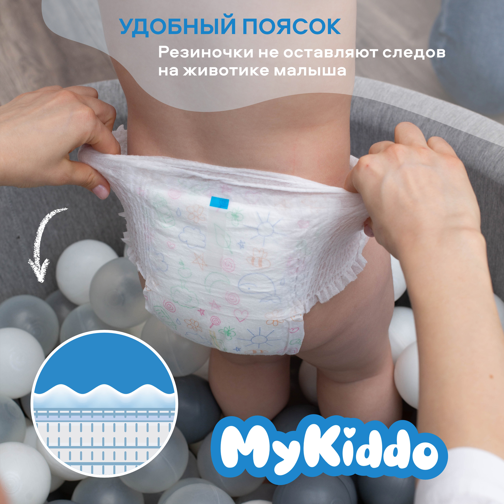Подгузники MyKiddo Premium XXL (15-25 кг) 96 шт. - фото 12
