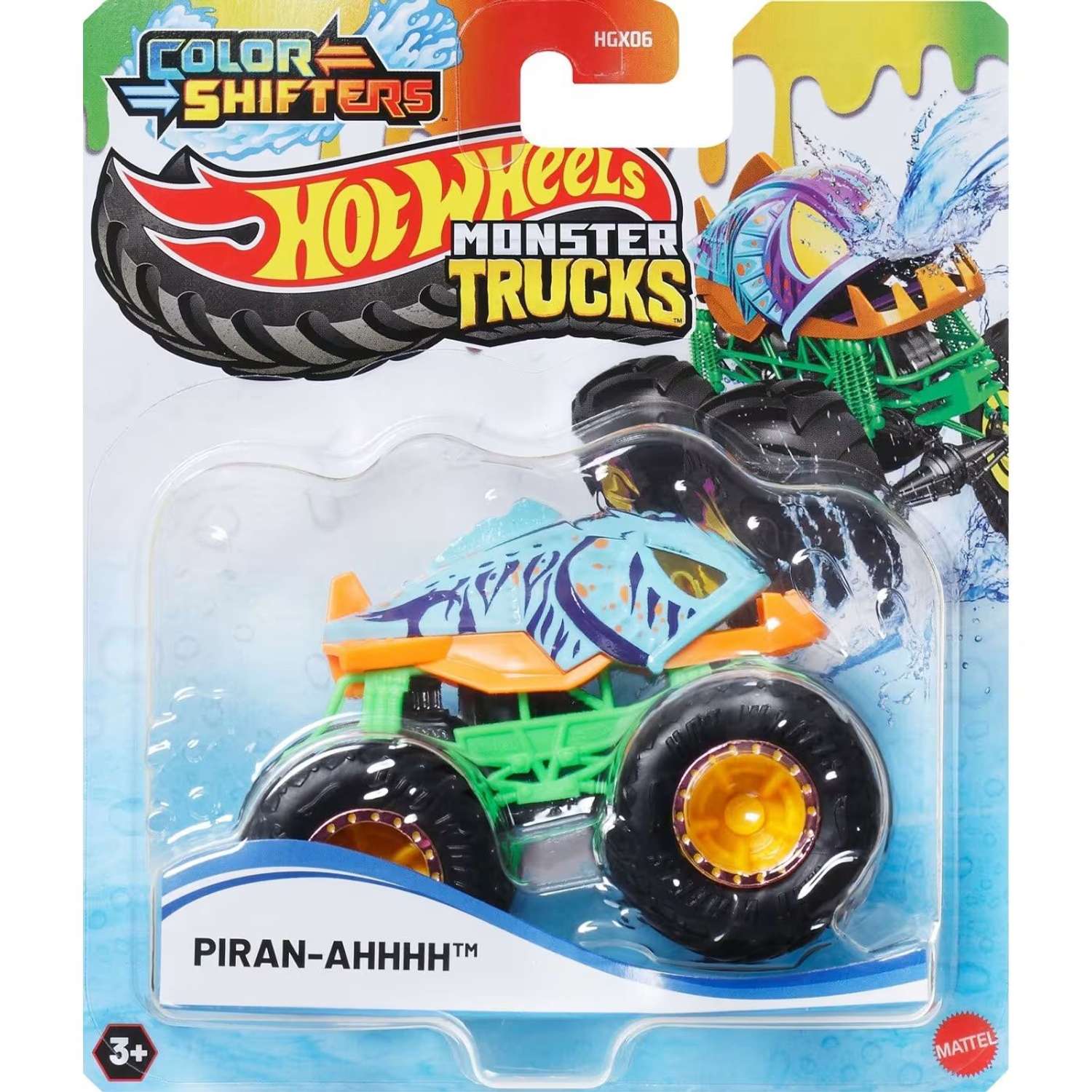 Монстр-трак Hot Wheels Piran-AHHHH 1:64 HGX06 - фото 1