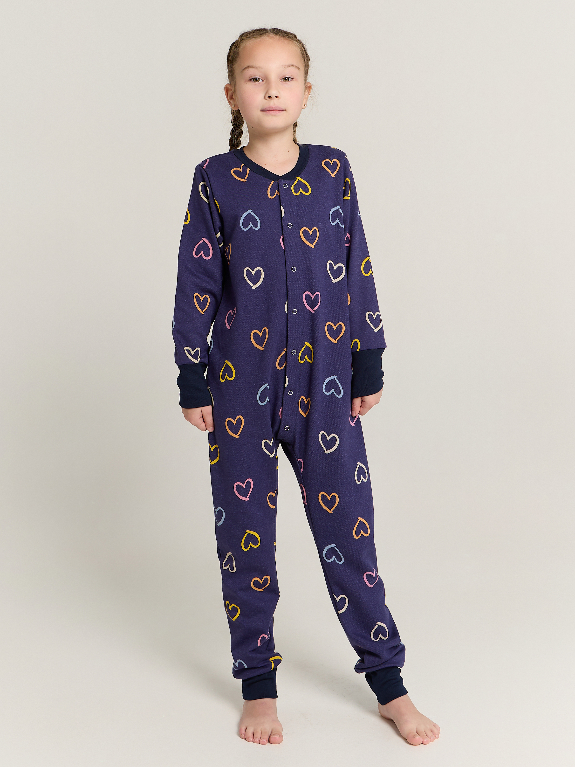 Пижама Весёлый человечек Д00201П/Сердца - фото 2