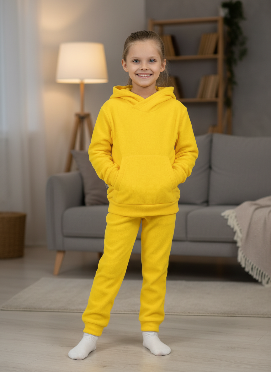 Костюм флисовый Утенок 7043г(ш) желтый - фото 1