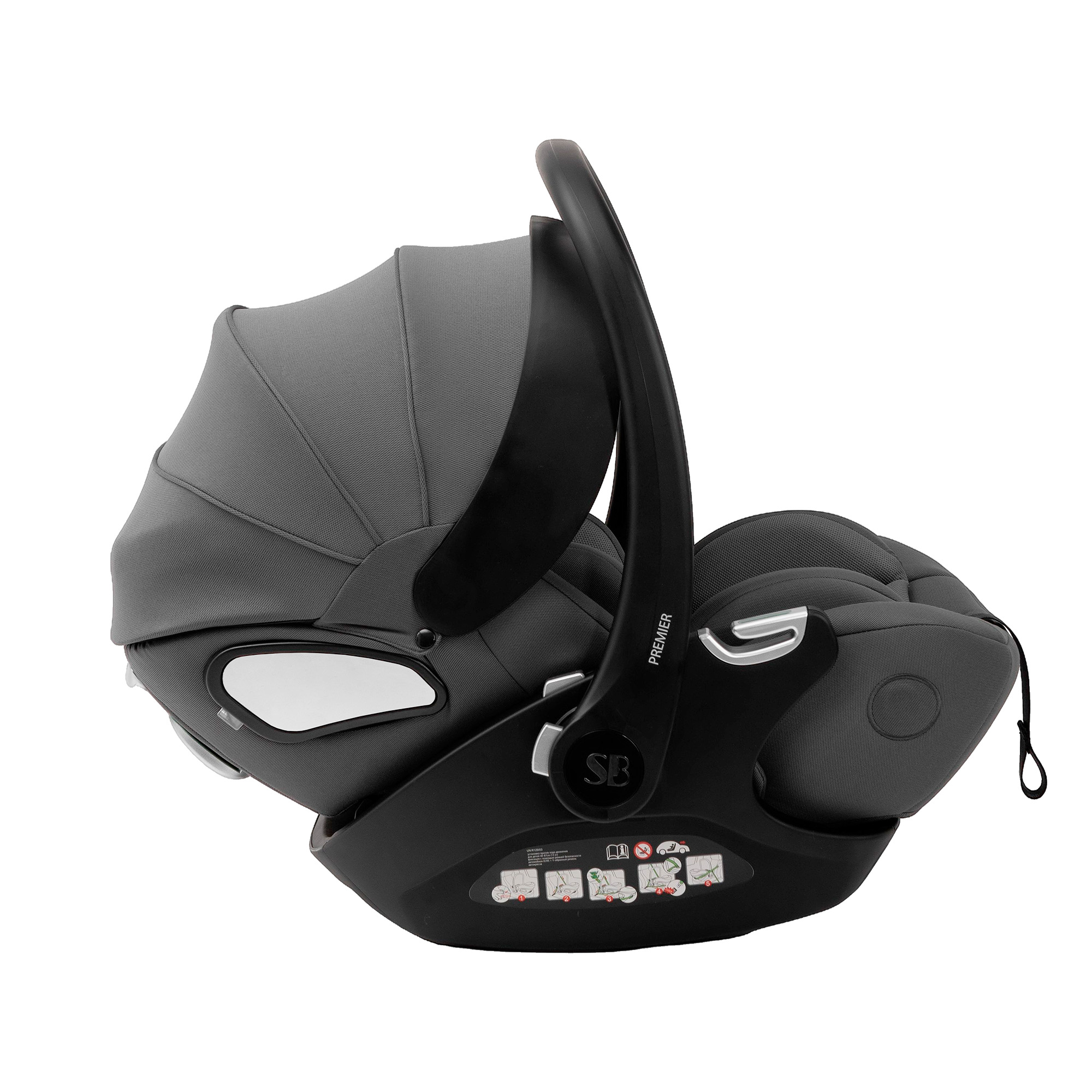 Автокресло Sweet Baby Premier WG06 Pro Grey 0 (0 -13 кг) серый - фото 15