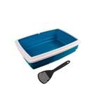 Туалет для кошек с совком Lilli Pet 43.5х34х11 см голубой