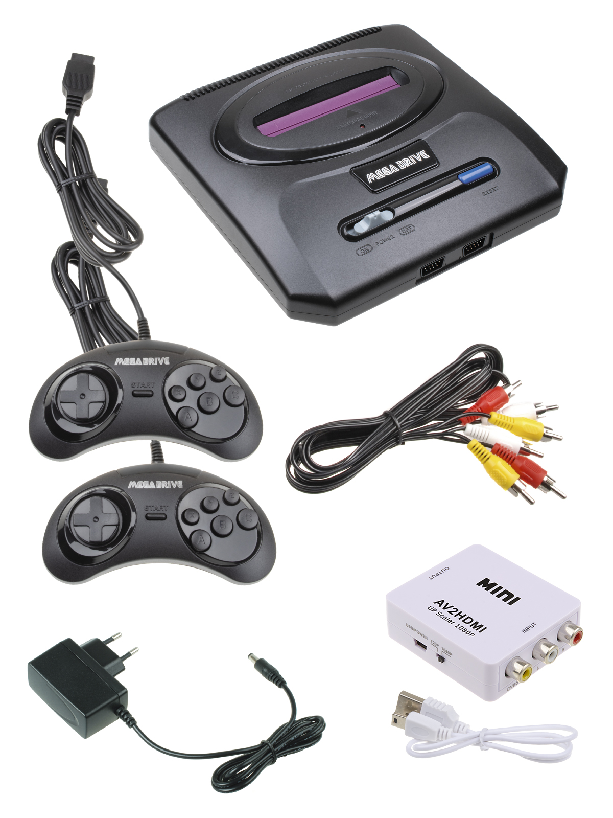 Игровая приставка Dendy Mega Drive 252 + конвертер - фото 9