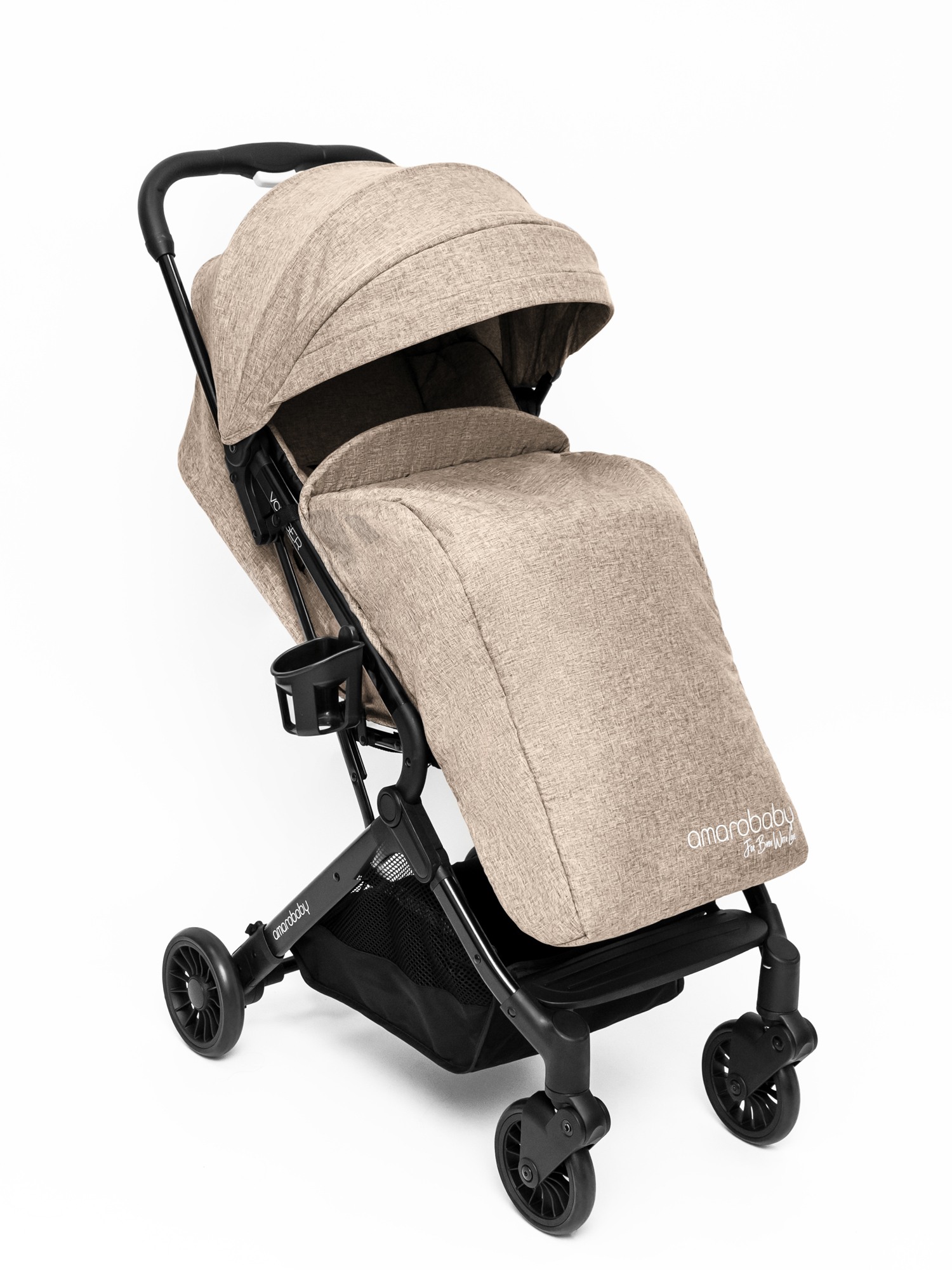 Коляска прогулочная Amarobaby Voyager коричневый - фото 27