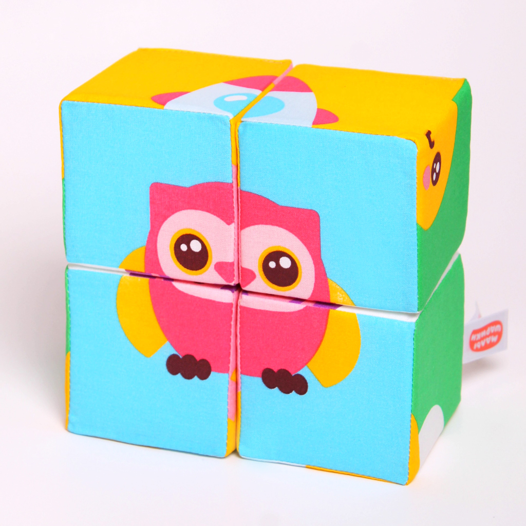 Игрушка Мякиши кубики Собери Малышарика - фото 4
