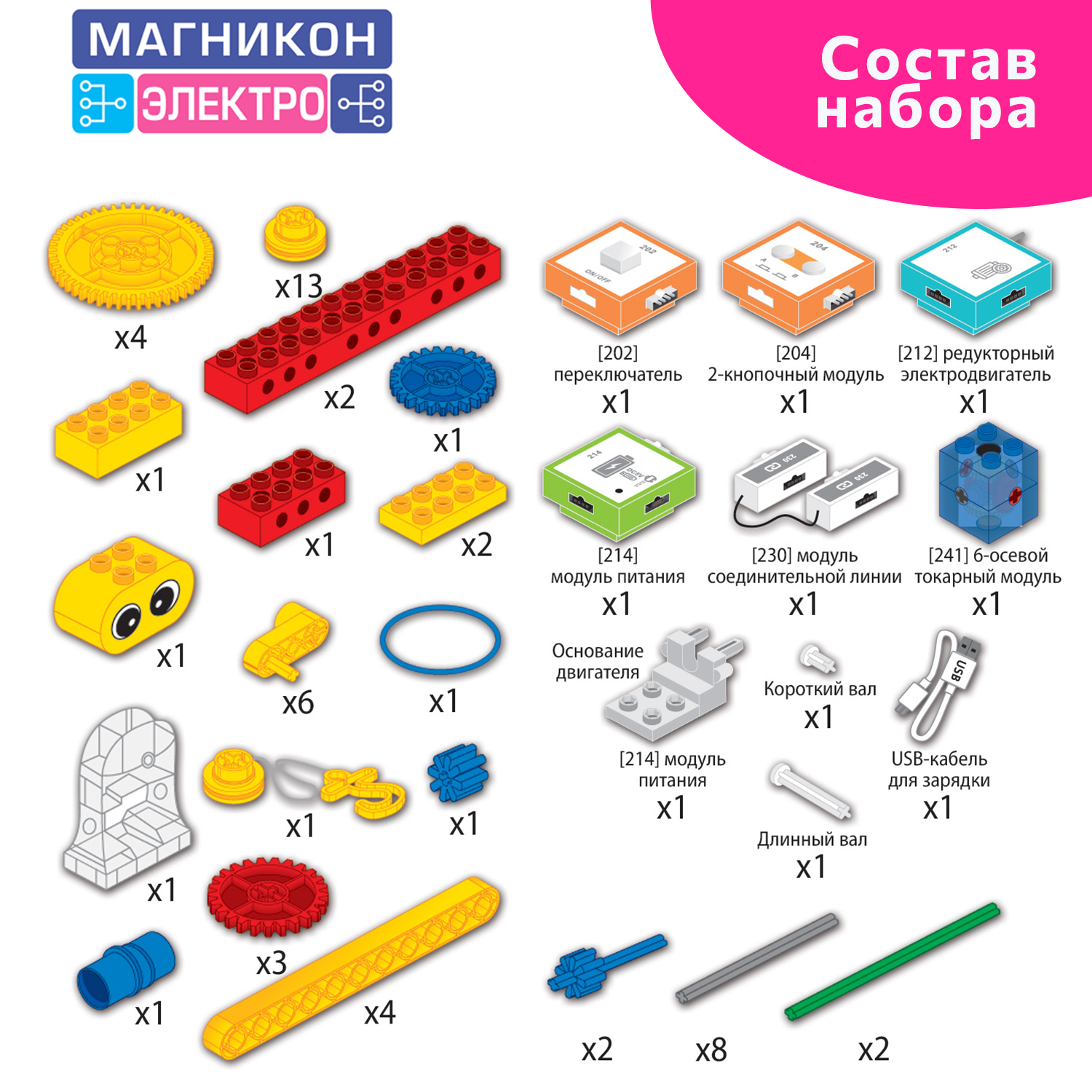Конструктор МАГНИКОН Электромеханика электронный 65 дет. - фото 9