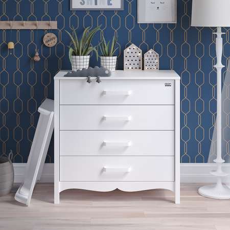 Пеленальный комод aton baby furniture Комод Felix белая аляска/белый