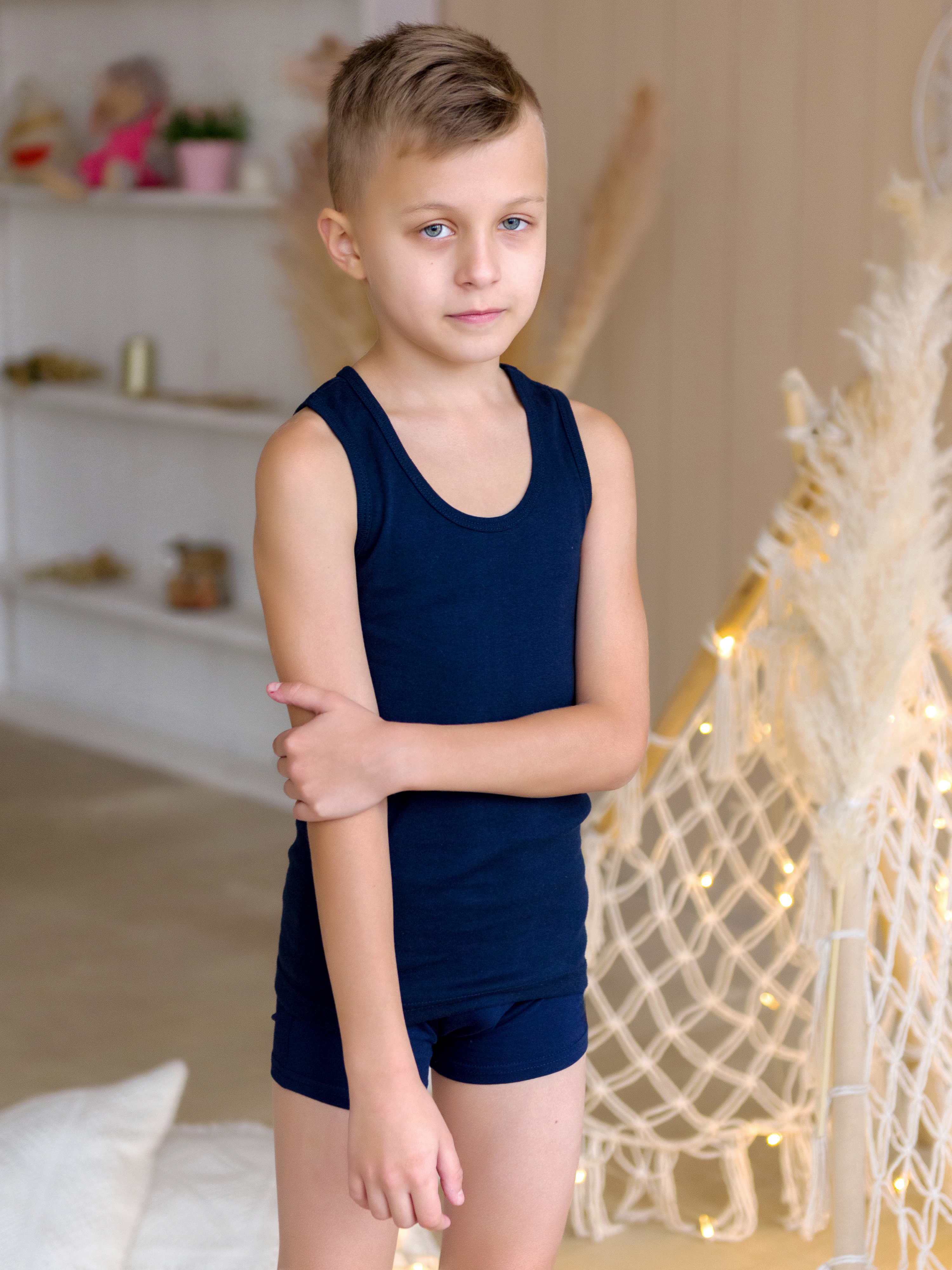 Майка 3 шт ALEX YVN KB5001-3-т.Синий - фото 6