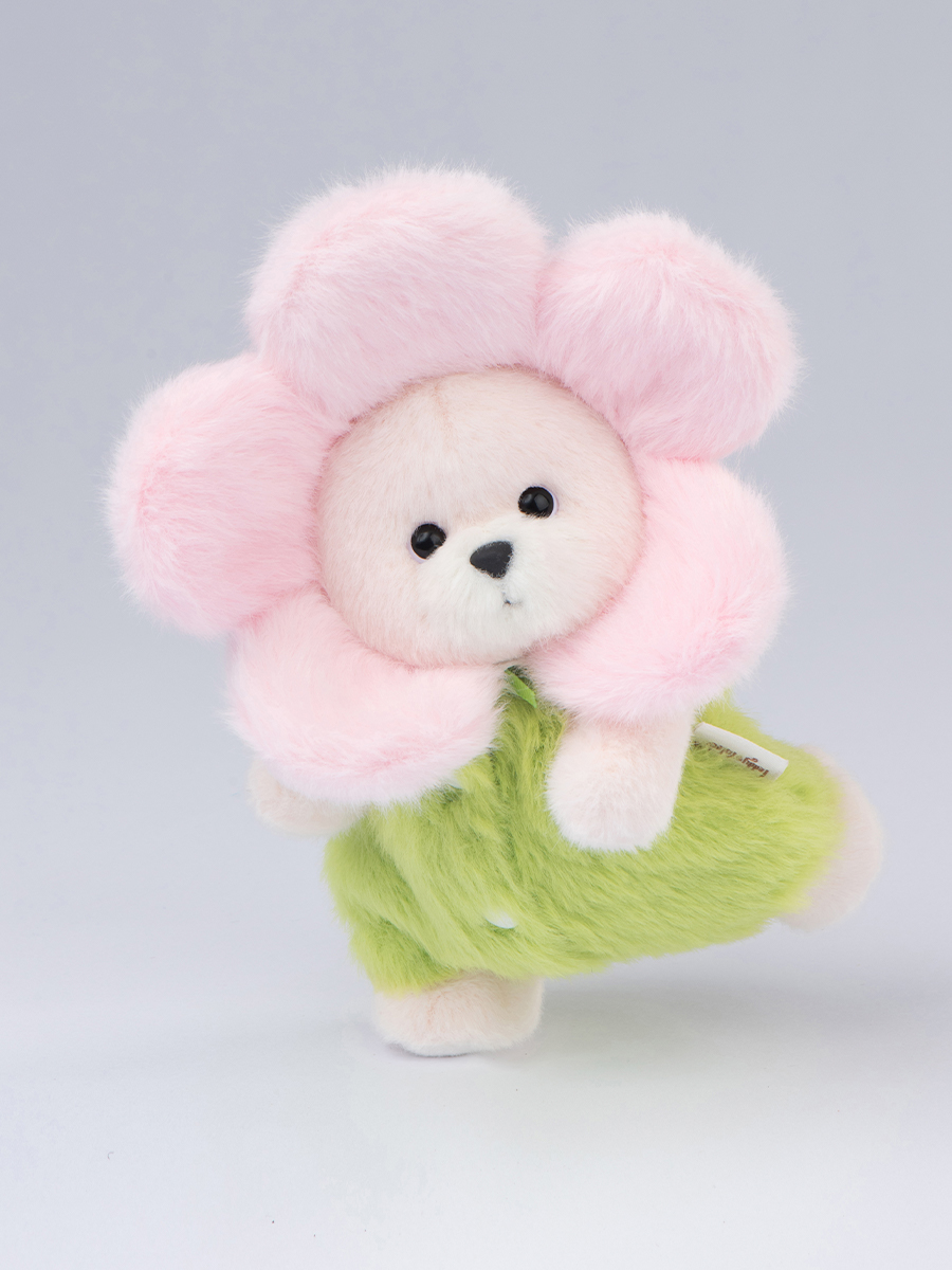 Мягкая игрушка TeddyTales Медведь костюм Цветка брелок - фото 2