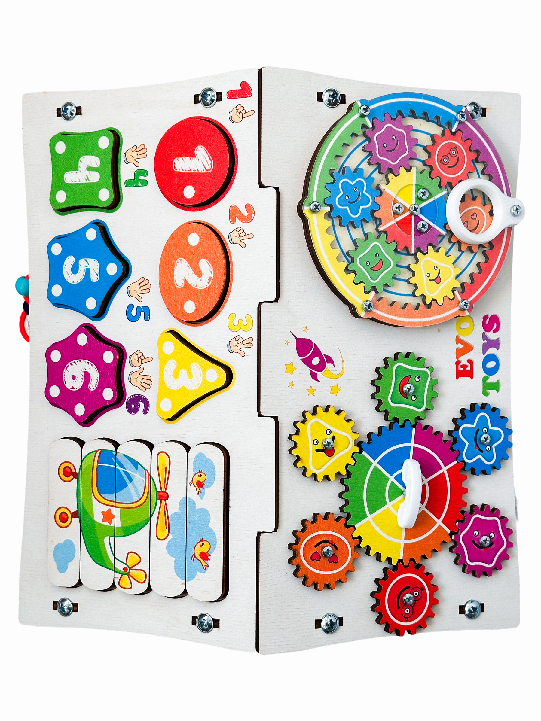 Игрушка Evotoys бизиборд Смайлика на машинке - фото 28