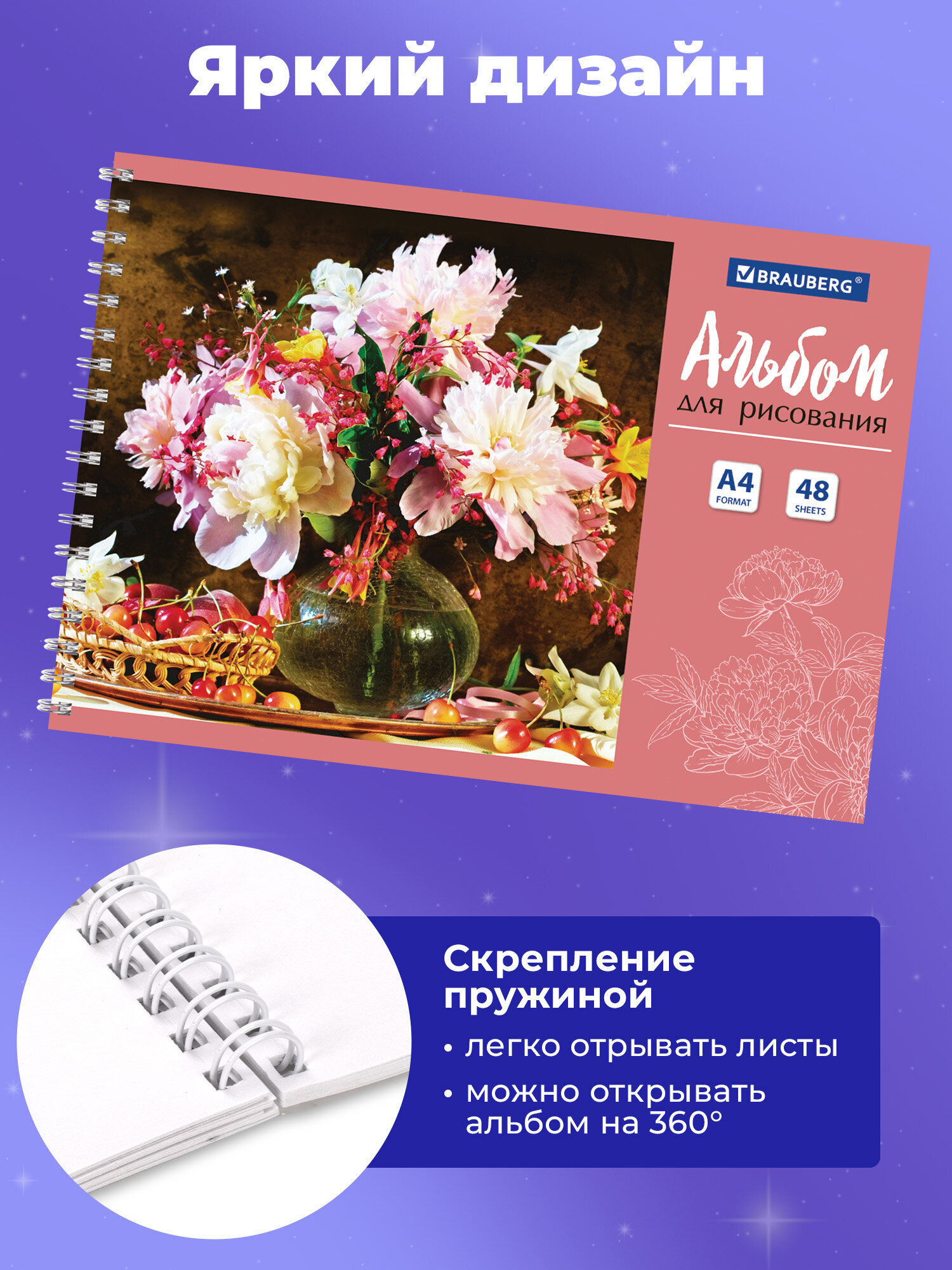Альбом Brauberg А4 48 лист. 4 шт. - фото 2