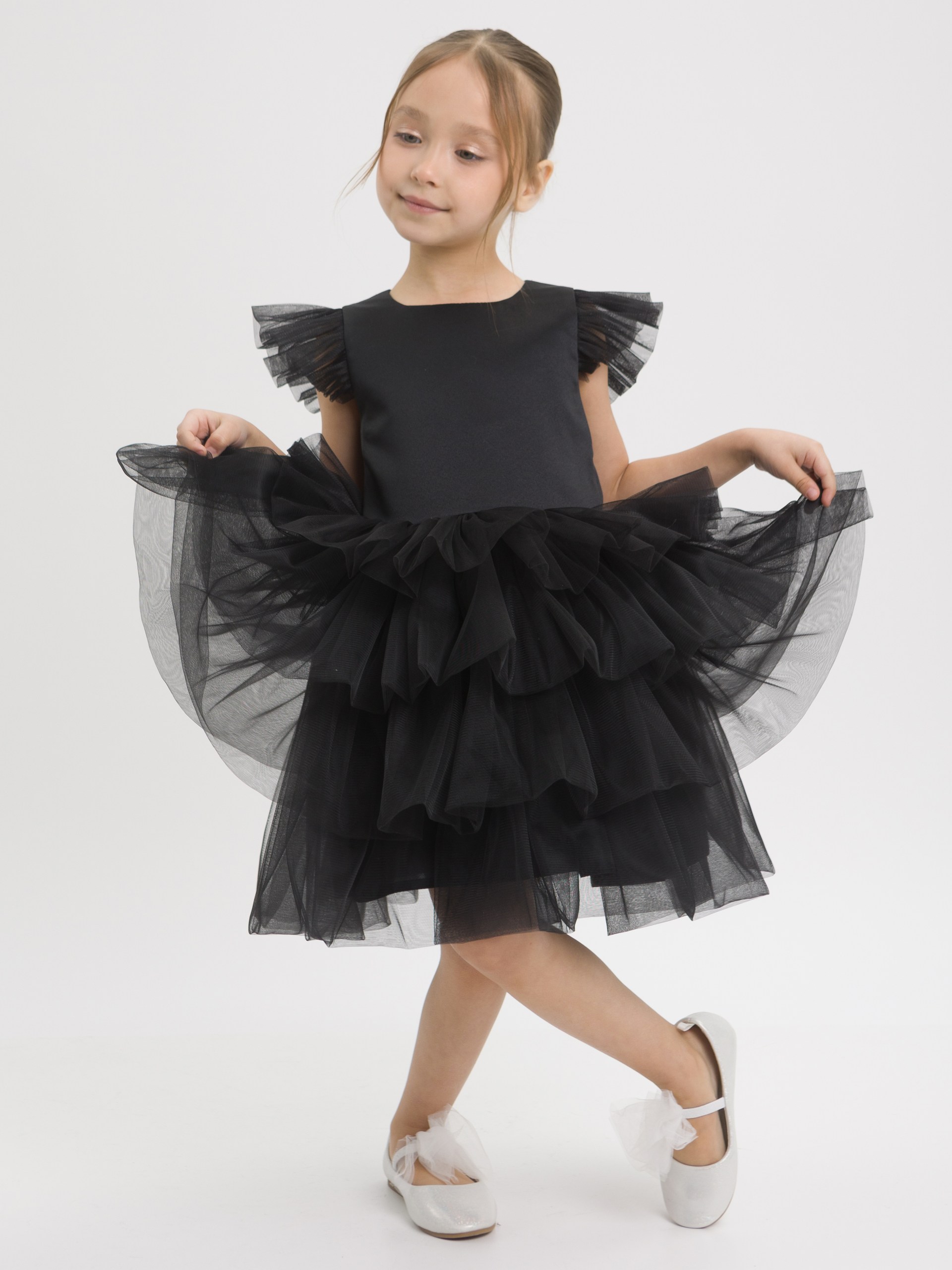 Платье LELUkids 1231.24_зефирка_черный - фото 6