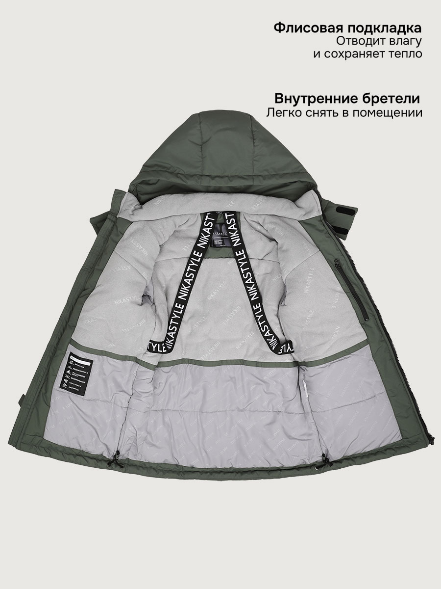 Куртка NIKASTYLE 4з7725 хаки - фото 8