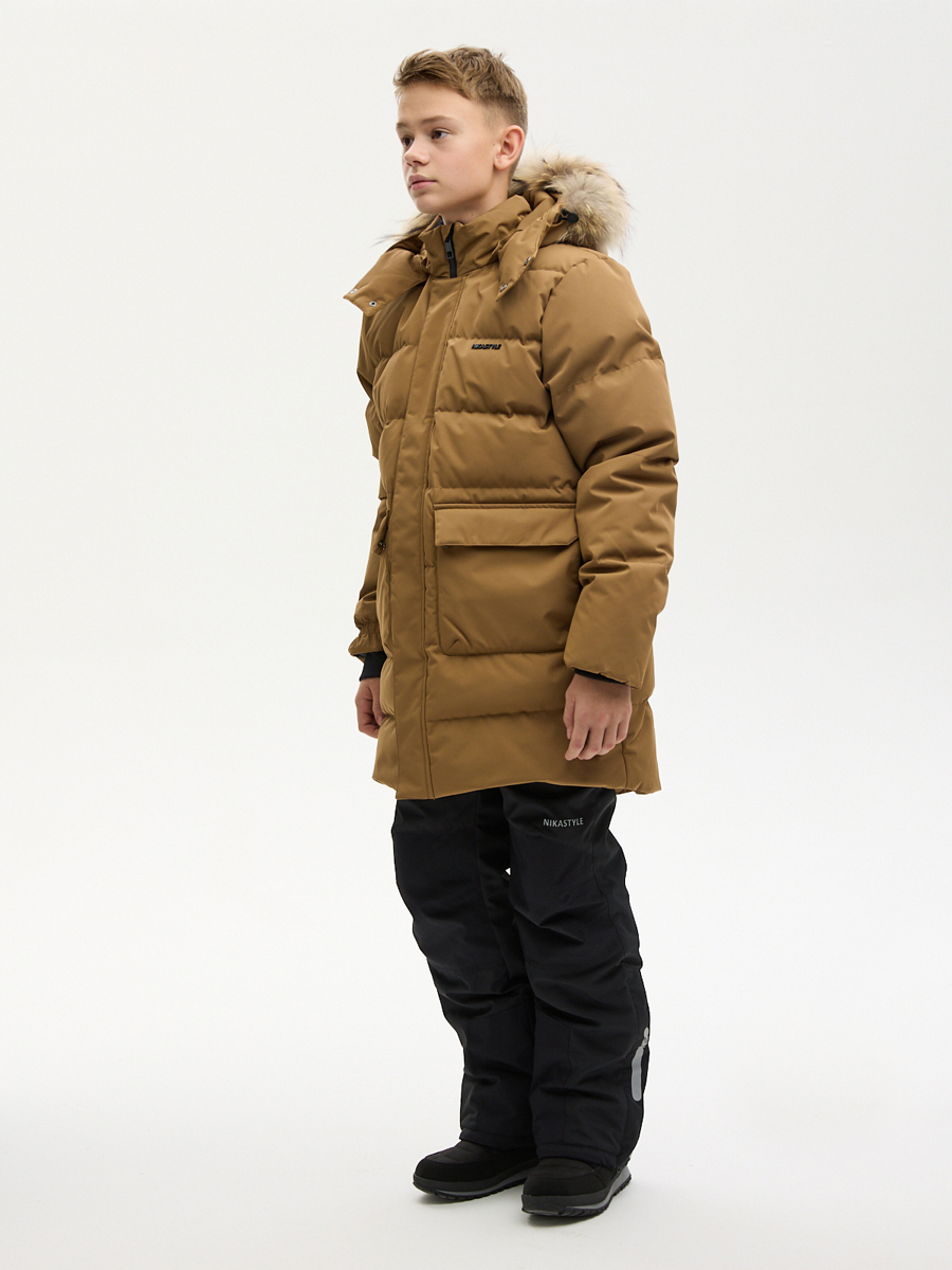 Пуховик NIKASTYLE 4з8324 кэмел - фото 4