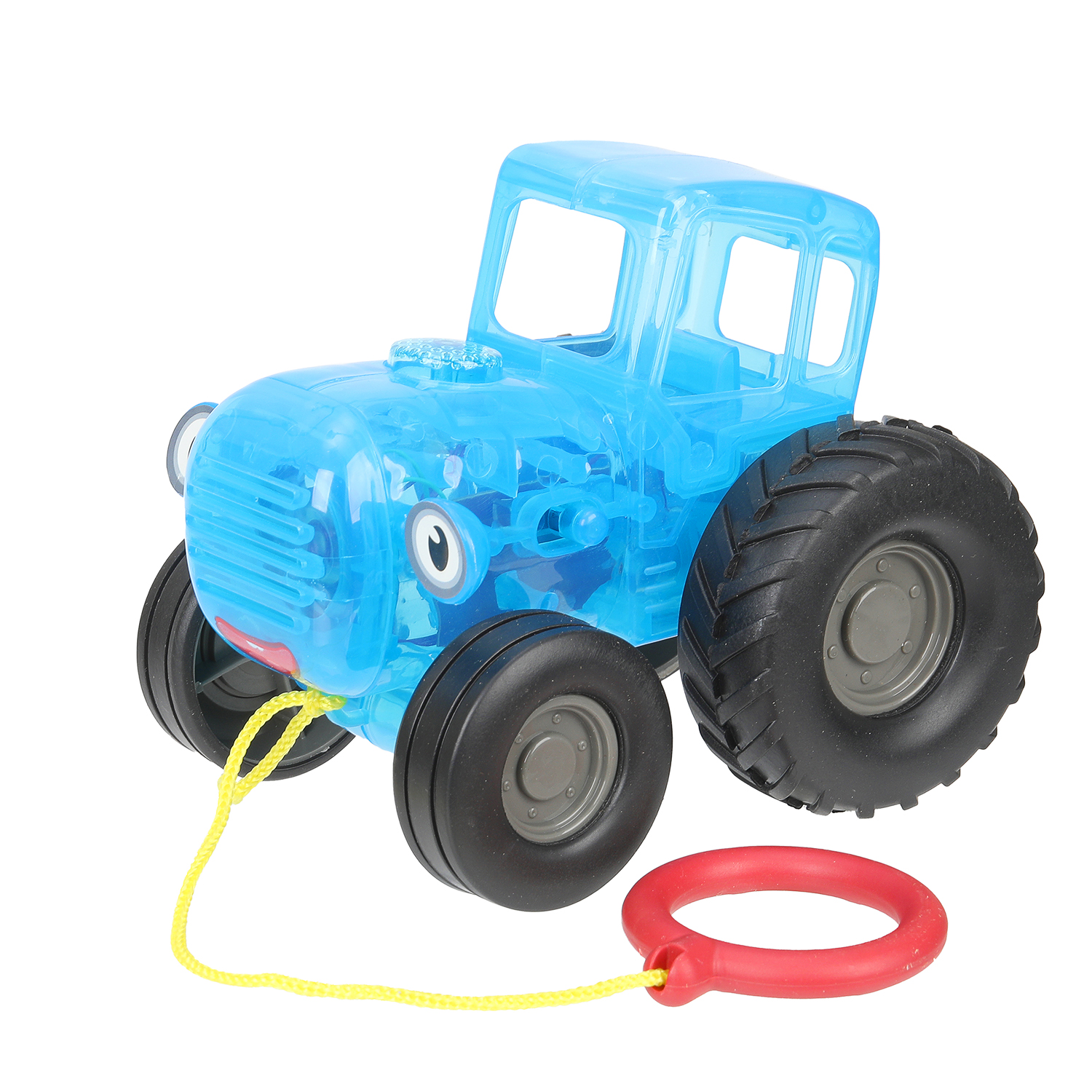 Каталка УМка Синий трактор на веревочке синий - фото 1