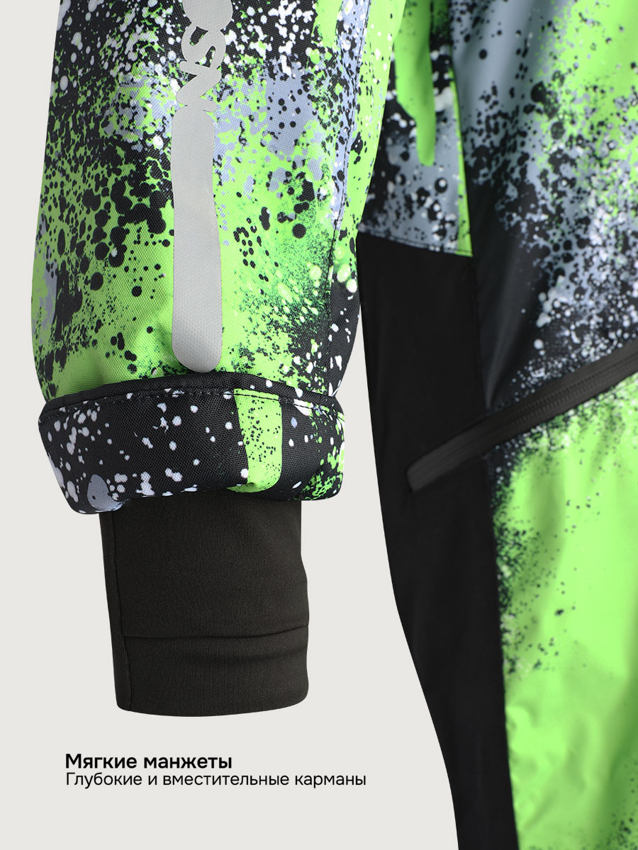 Комбинезон NIKASTYLE 8з1525 салат/черный - фото 9