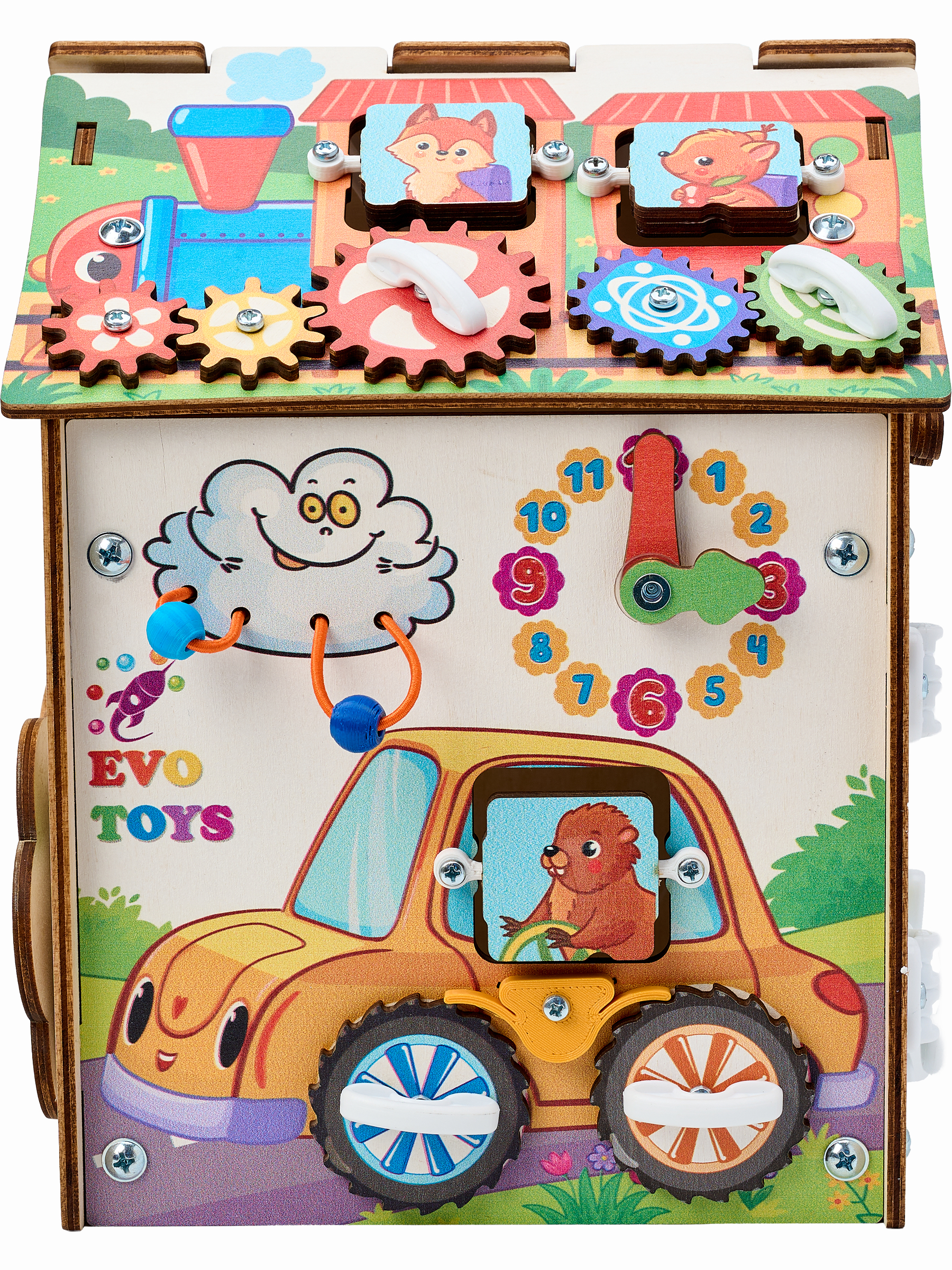 Игрушка Evotoys бизиборд Лапки мини - фото 29