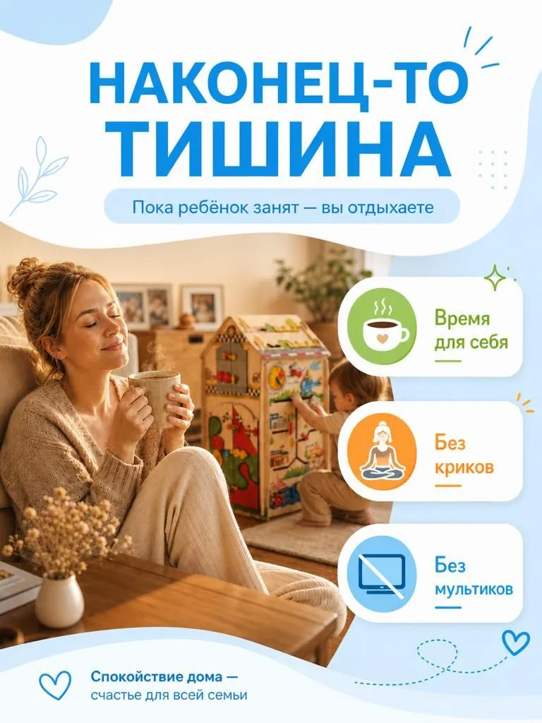 Игрушка ЛИГРИК бизиборд Бизибой - фото 3