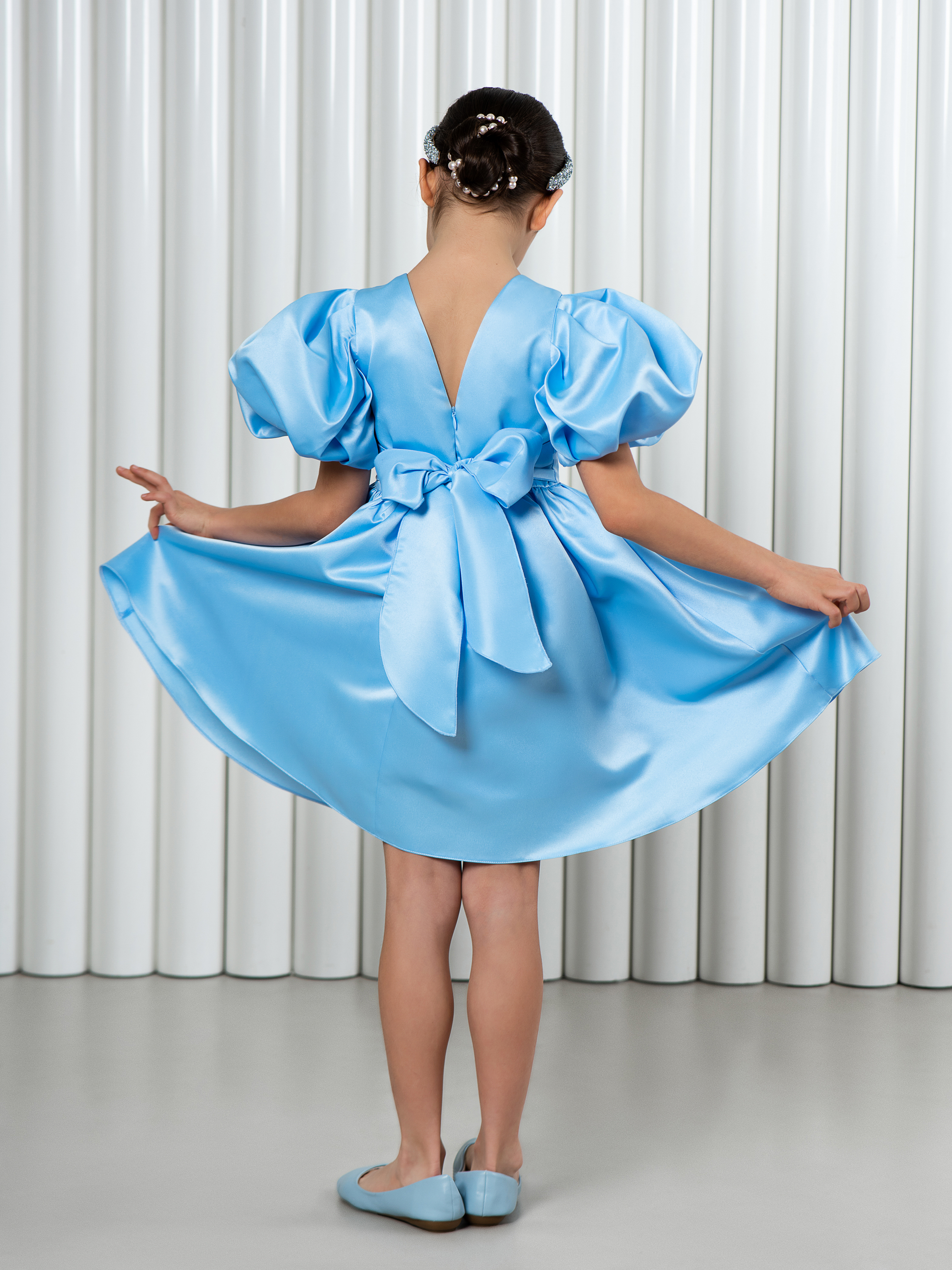 Платье LisaWeta D-143 голубой - фото 9