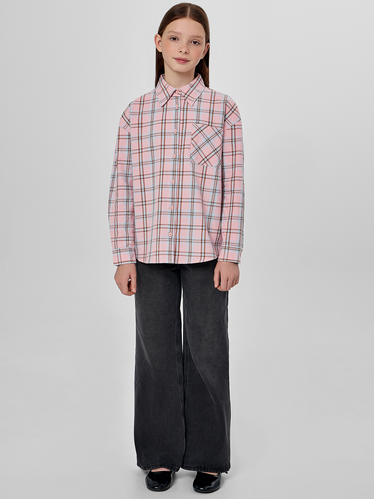 Рубашка Mark Formelle (Марк Формэль) 127981/голубая и розовая клетка - фото 3