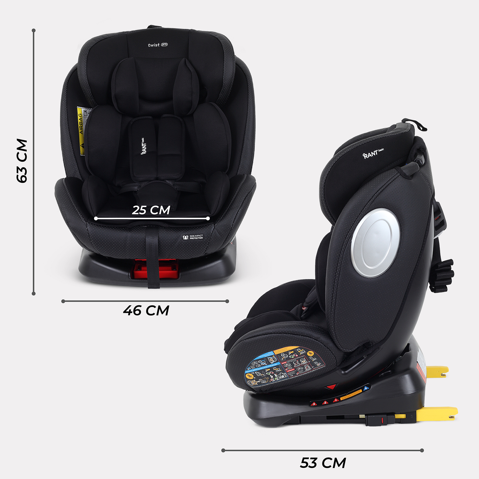 Автокресло Rant Basic Twist Pro Isofix 0+/1/2/3 (0-36 кг) - фото 5
