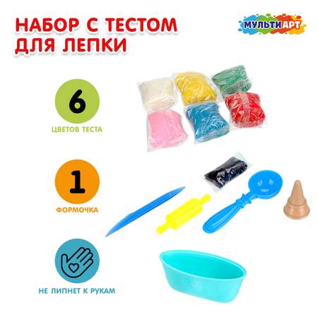 Масса для лепки Multiart Мороженое для лабубу 6 цв.