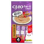 Лакомство для кошек INABA Ciao Churu 14г*4шт тунец Магуро и лобстер пюре