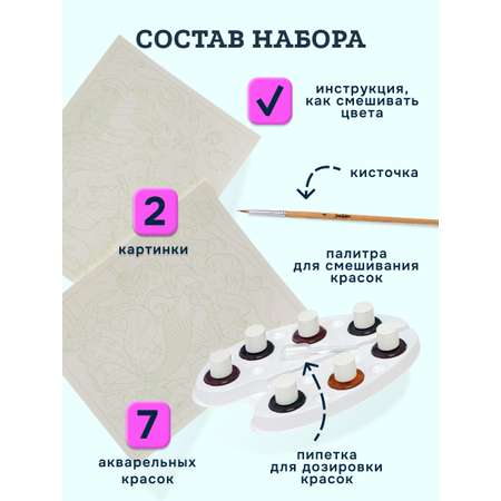Набор для рисования SentoSphere Русалки акварель
