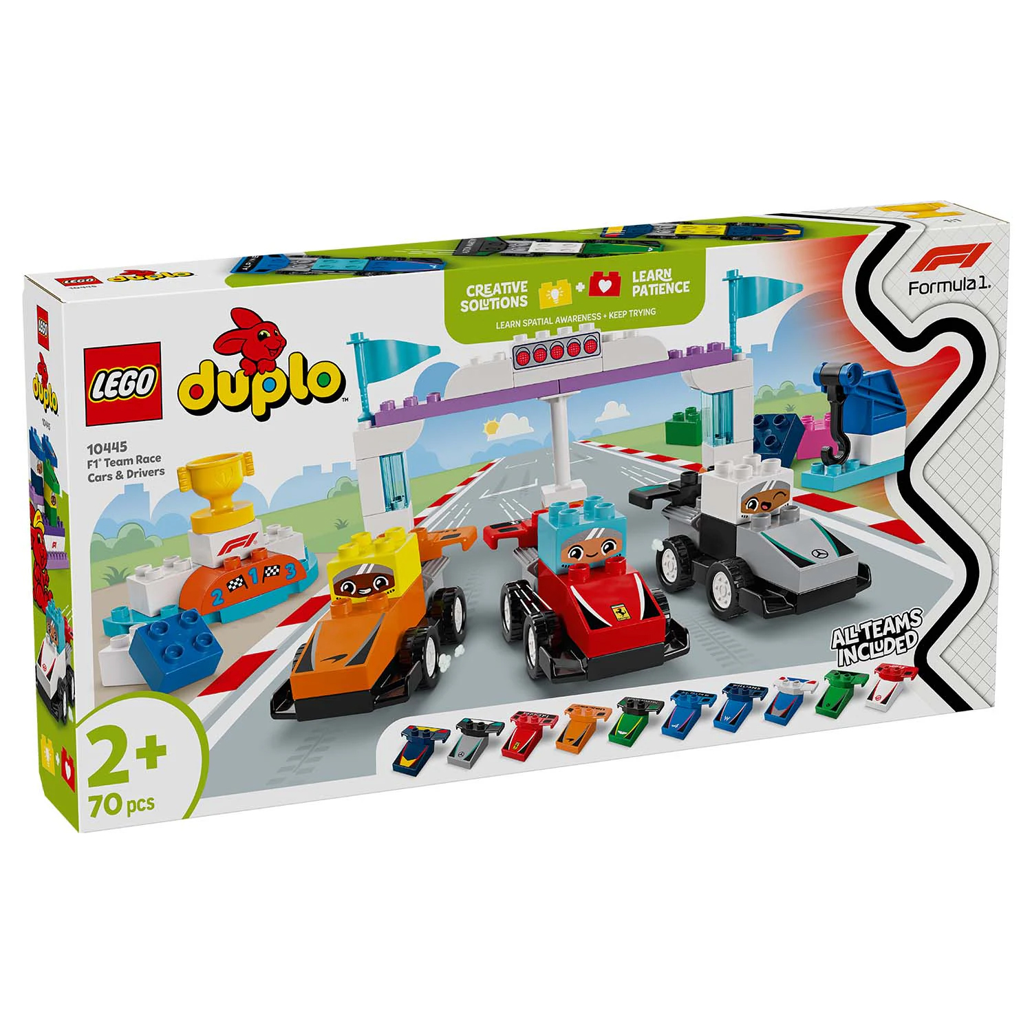 Конструктор LEGO DUPLO Гоночные автомобили и водители блочный - фото 9