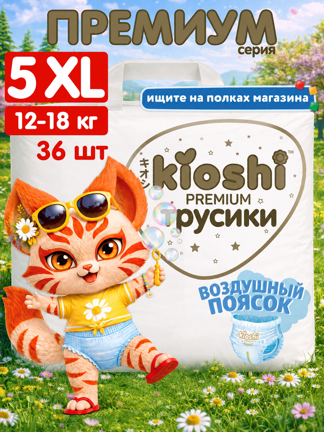 Трусики Kioshi 5 (12-18кг) 36 шт. - фото 1
