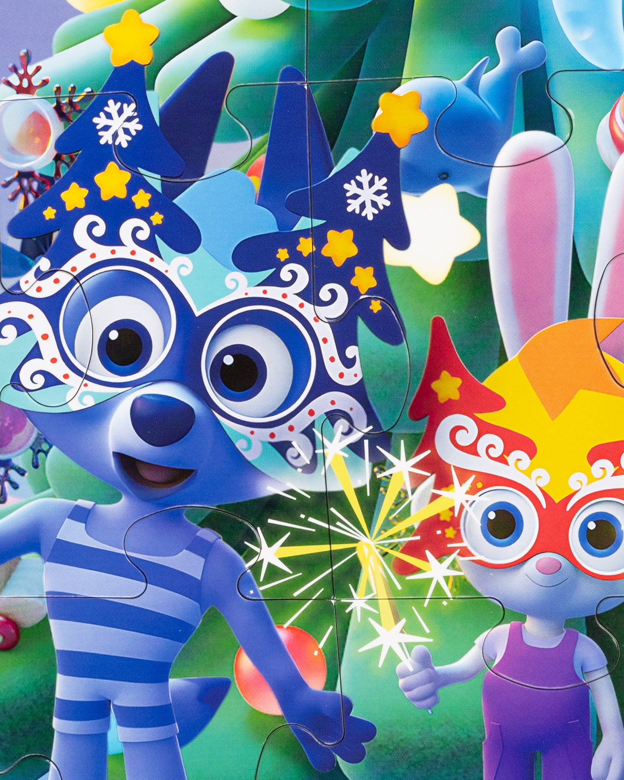 Пазл Харди Гарди фигурный Цветняшки новогодние классический - фото 5