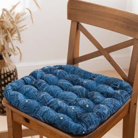 Подушка на стул BIO-TEXTILES джинсы с лузгой гречихи