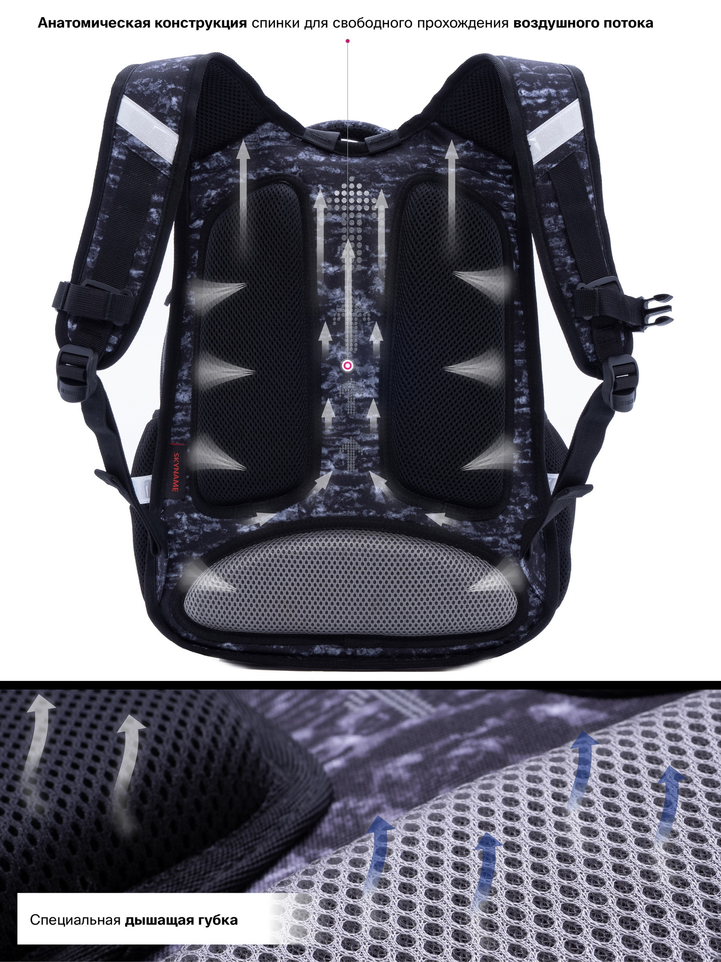 Рюкзак SkyName 17л анатомическая спинка+мячик - фото 6