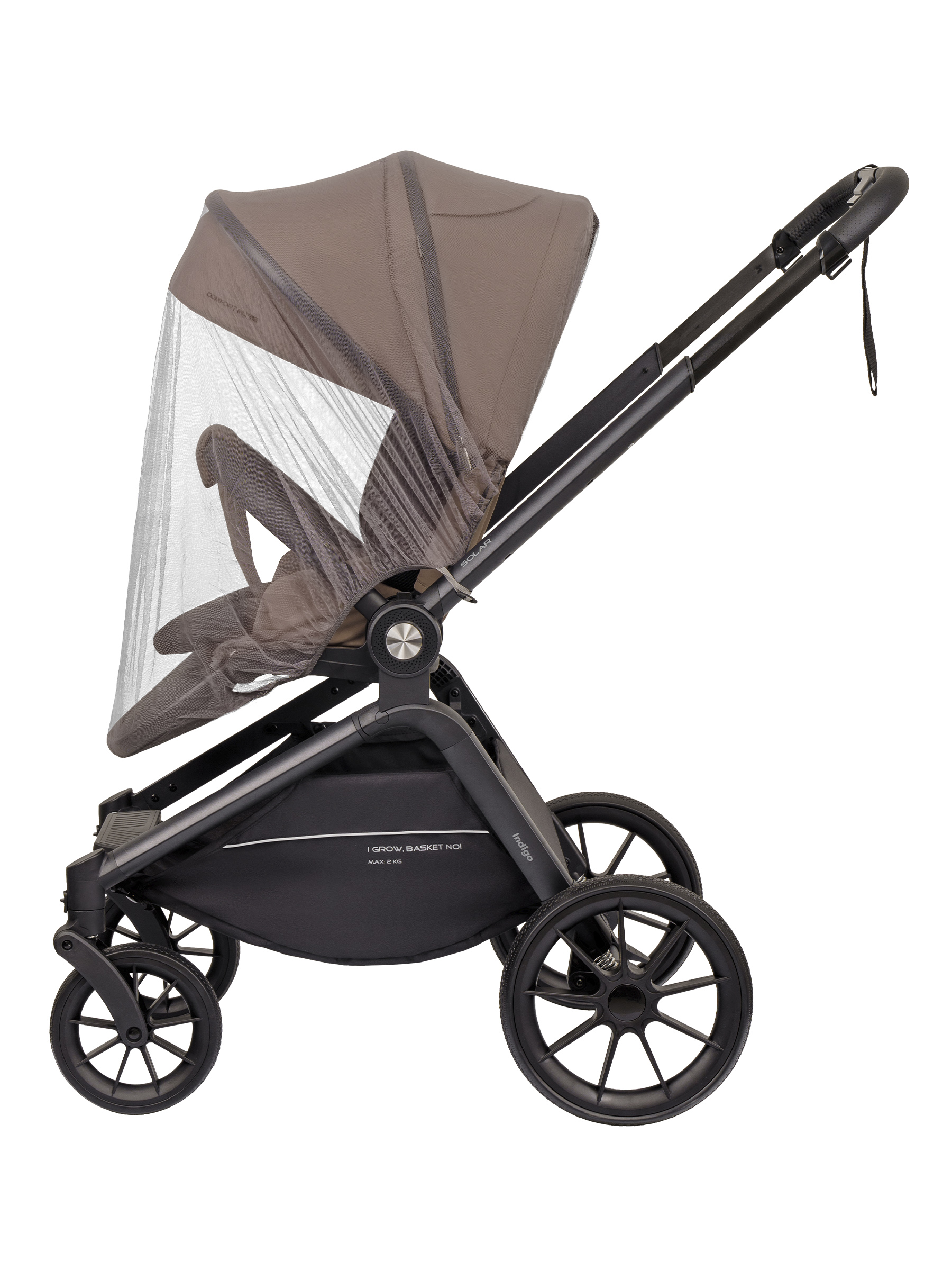 Коляска 2в1 Indigo Solar темно-бежевый - фото 19