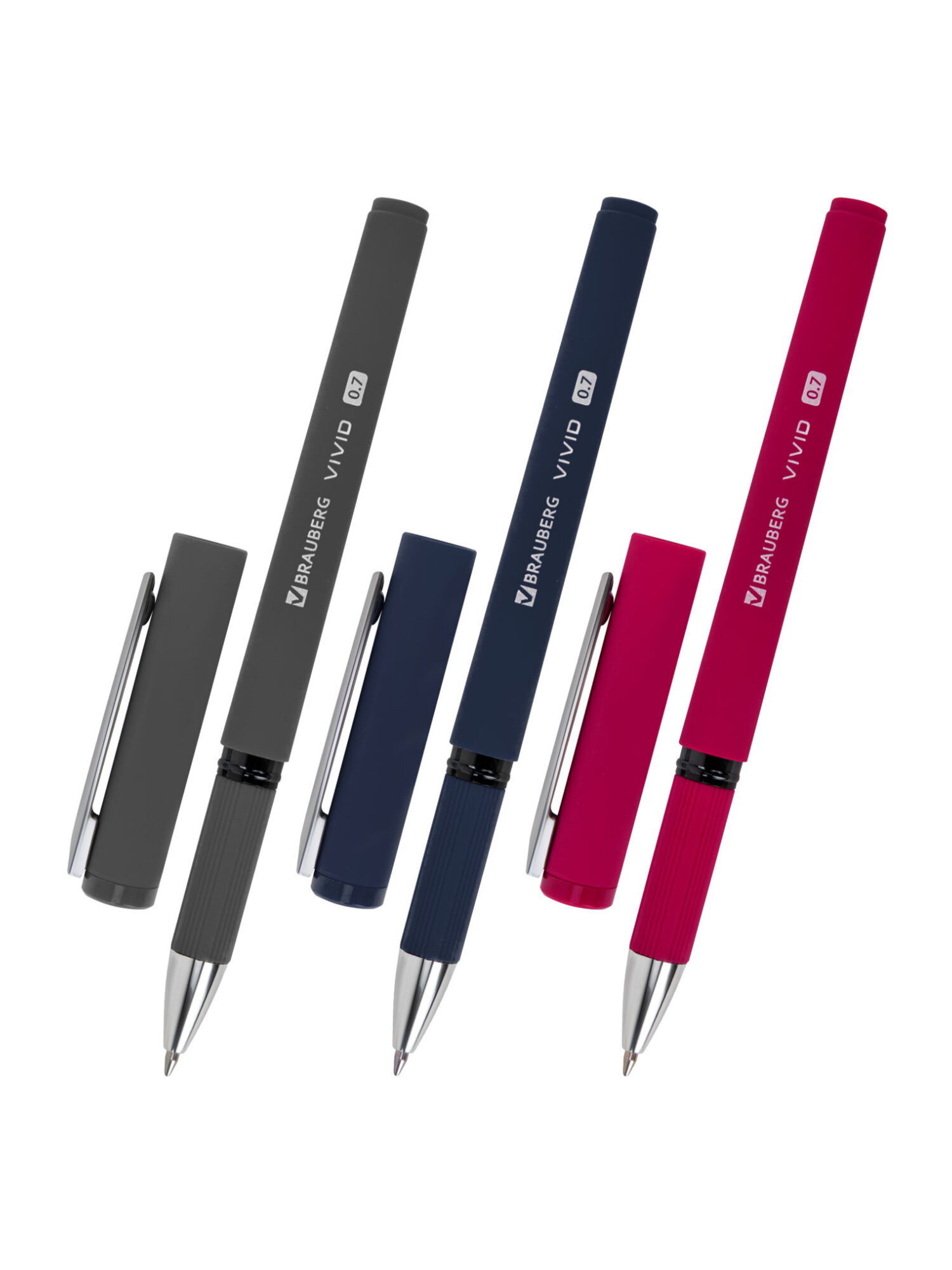 Ручка шариковая Brauberg 3 шт. - фото 6