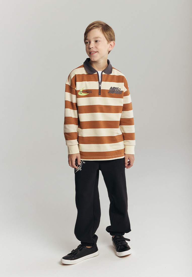 Cвитшот-поло artie W25K03T-1356M/Молочно-коричневый - фото 4