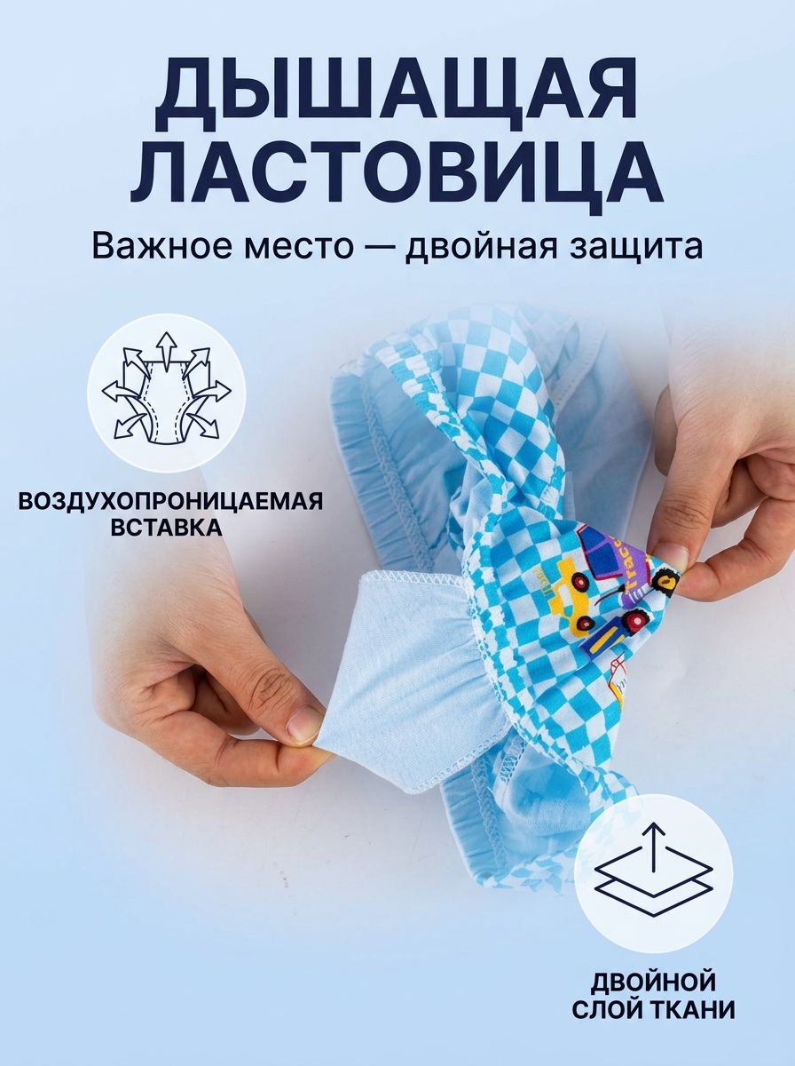 Трусы 5 шт Bambooland Pantie-carsinbag - фото 3