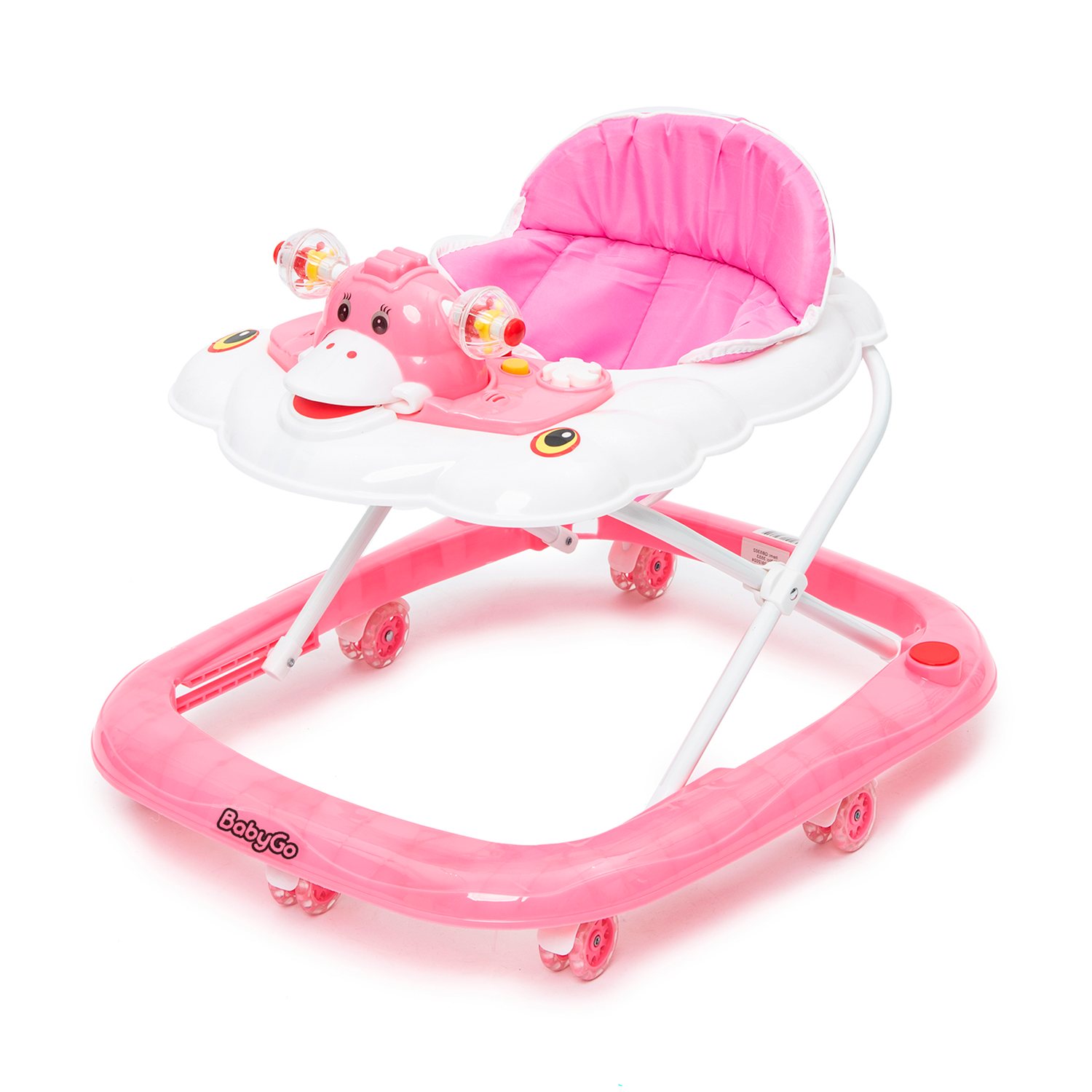 Ходунки BabyGo Duck New розовый - фото 1