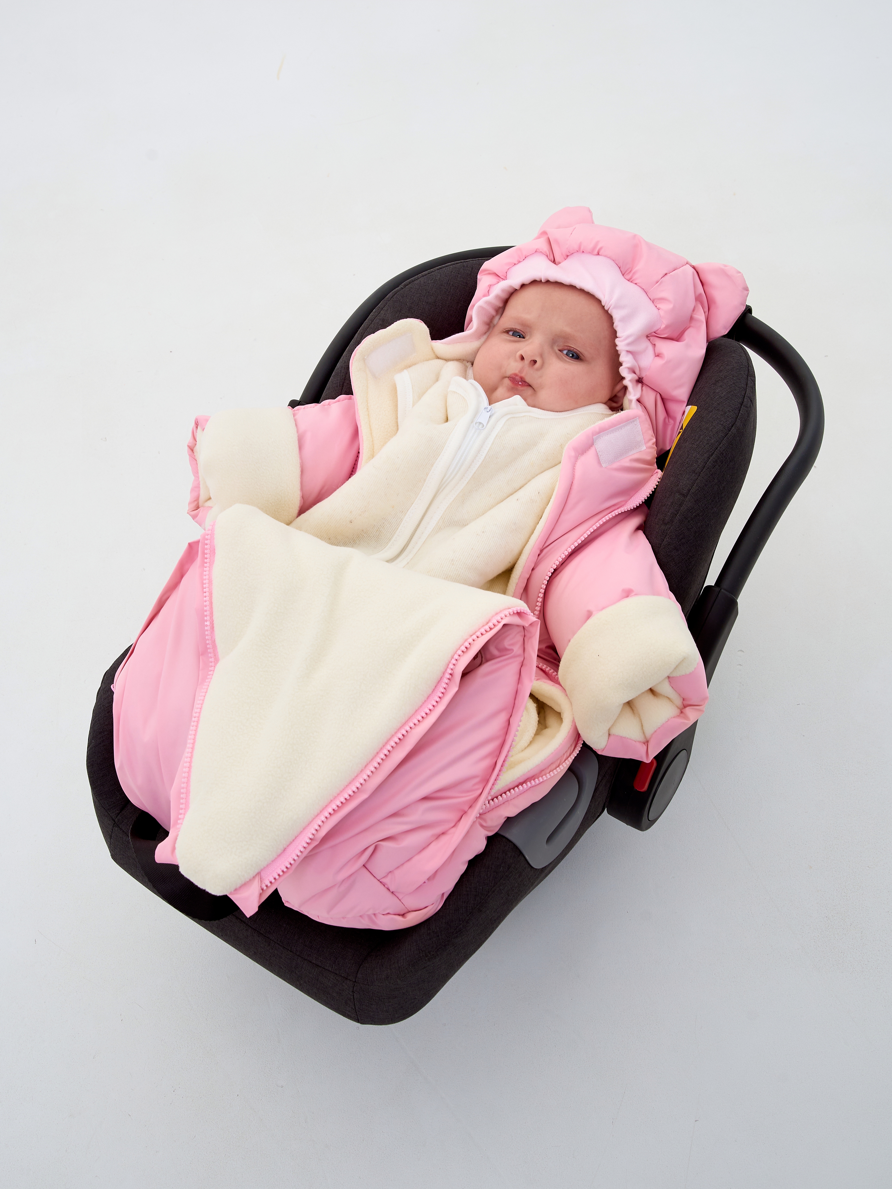 Конверт в коляску Осьминожка Мишки розовый - фото 6