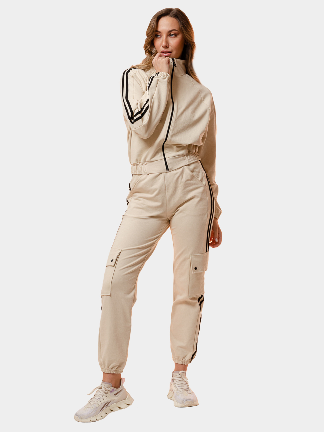 Костюм Натали Суслова 7395 молочно-серый - фото 1