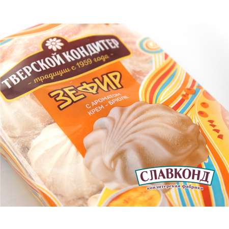 Зефир Тверской кондитер с ароматом крем-брюле 250 грамм