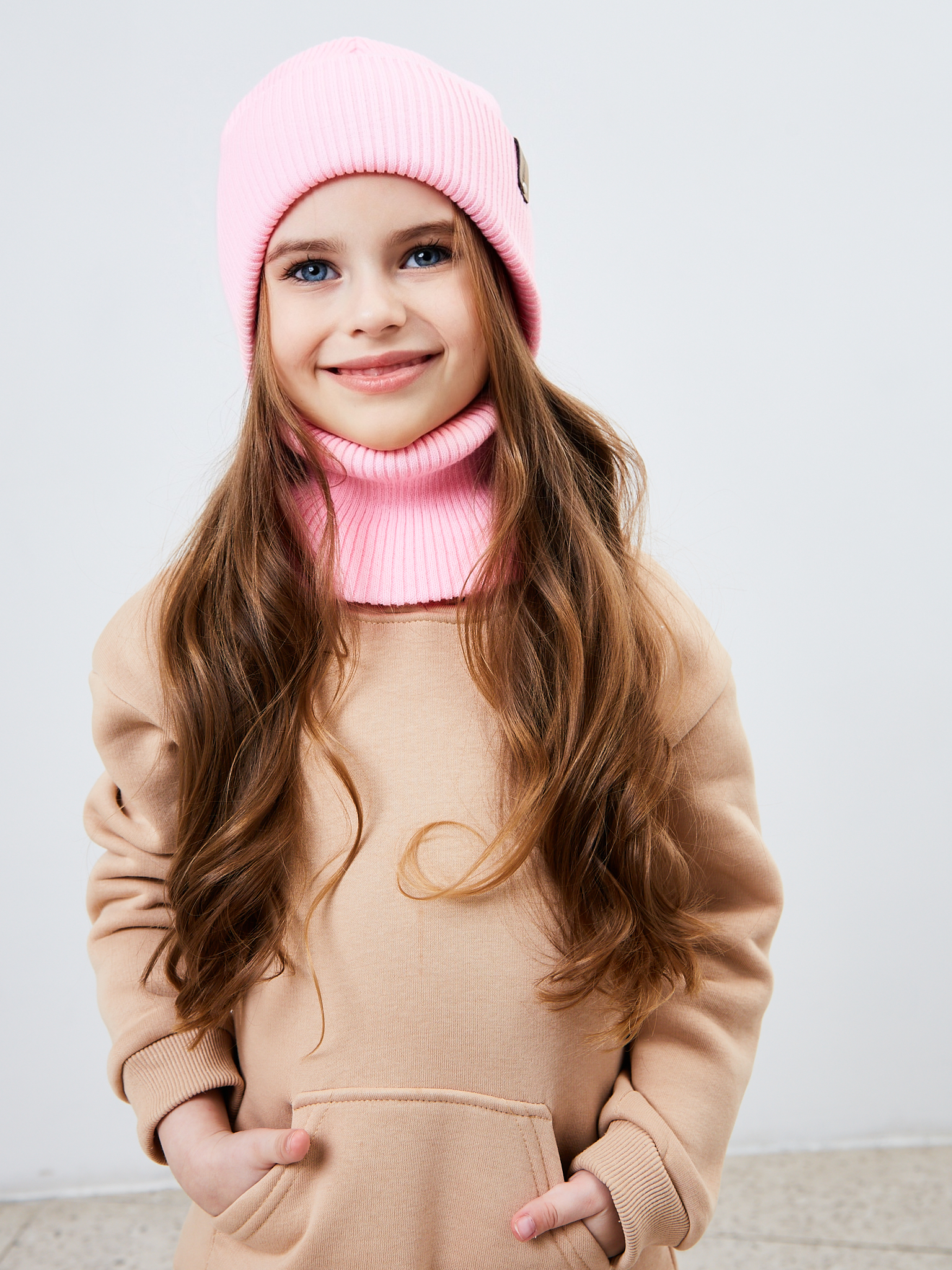Шапка и снуд KUBRIO KU-H-72-lopataG-Lpink - фото 11