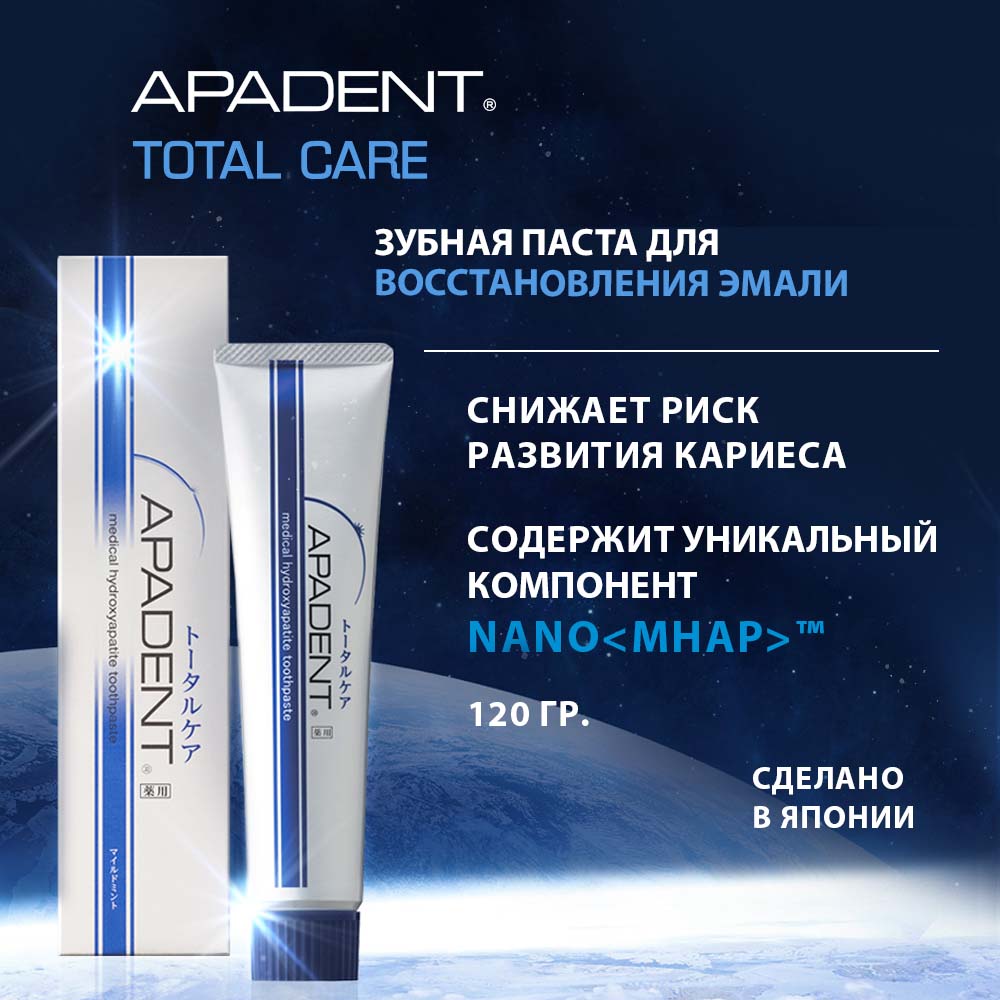 Зубная паста Apadent без фтора мята - фото 1