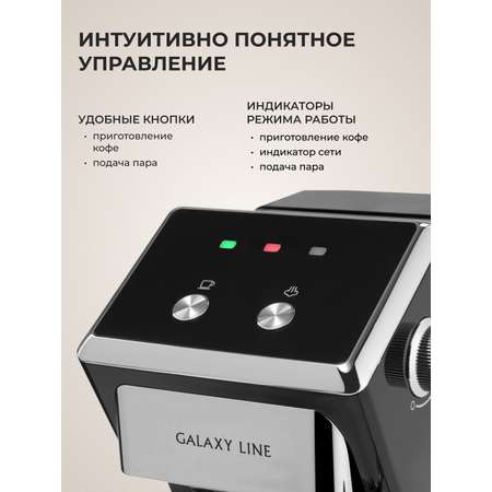 Кофеварка Galaxy LINE GL0756 черная