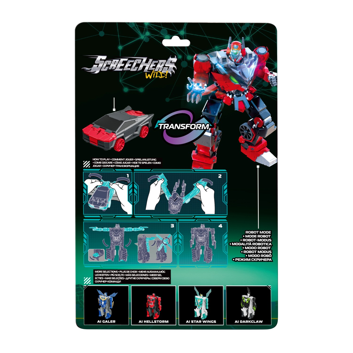 Игровой набор Screechers Wild Робот Хэллшторм - фото 4