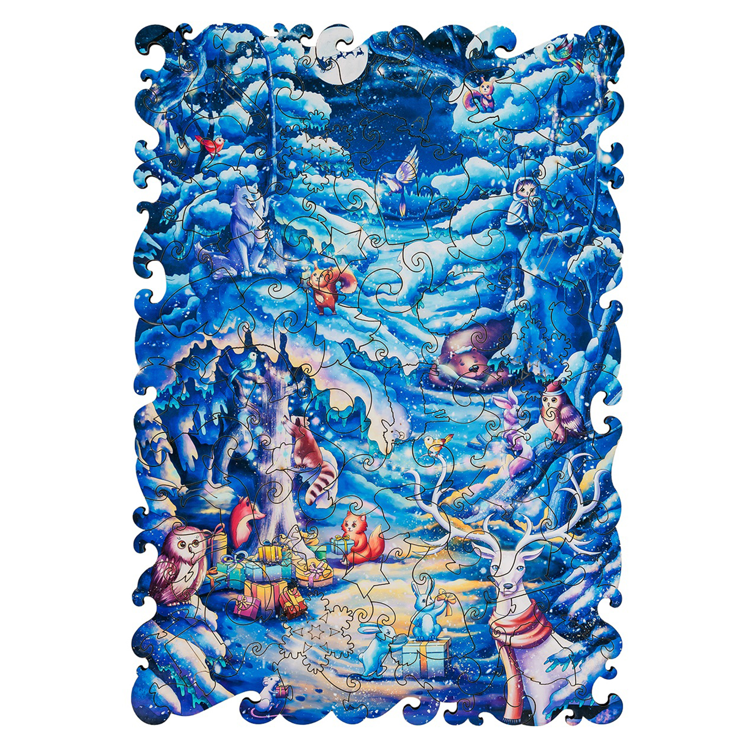 Пазл 1TOY Снежный лес деревянный - фото 1