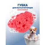 Губка для мытья животных ZOORIK собака коралловая 1 шт
