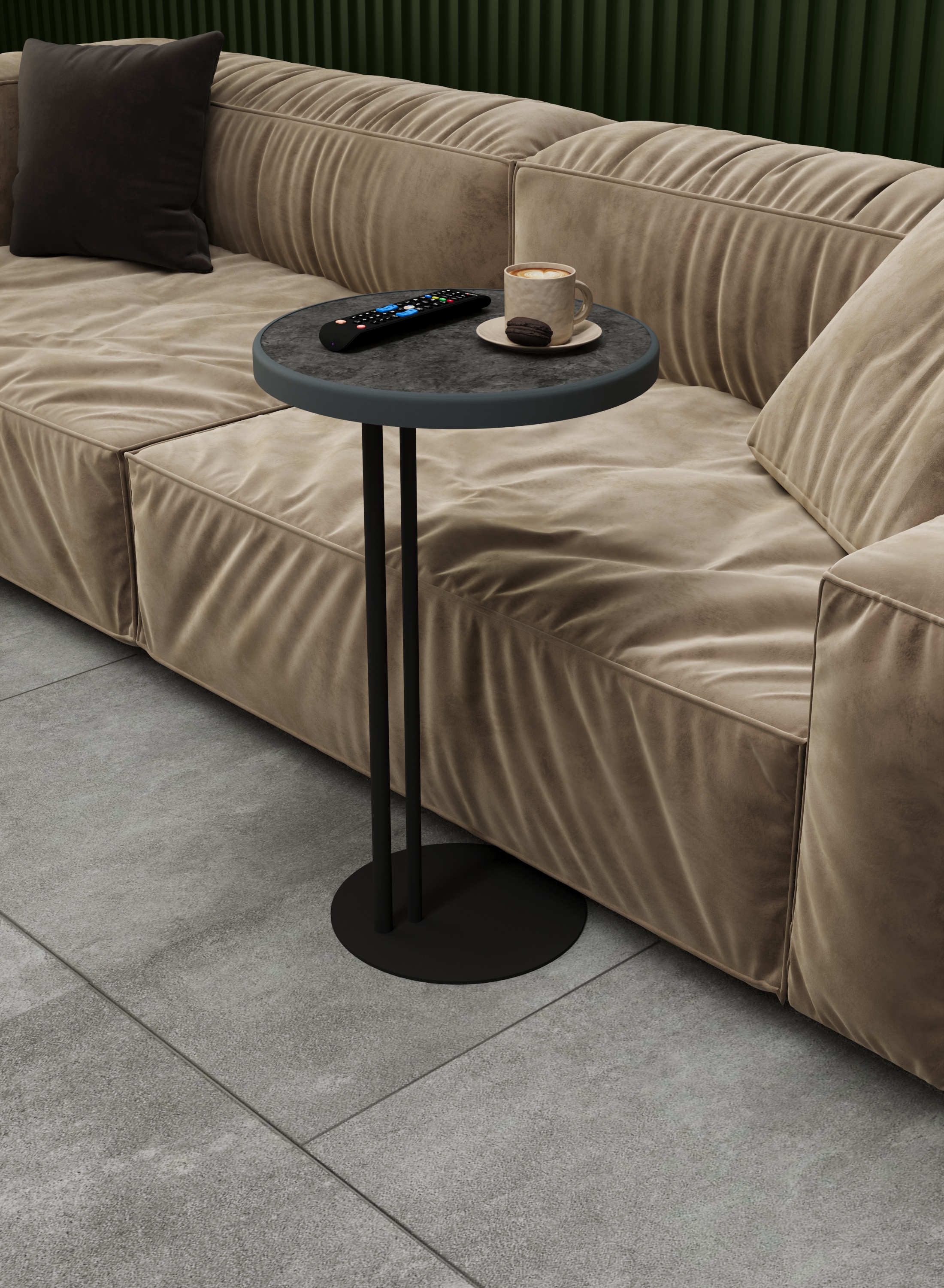 Стол журнальный SLINE Кальяри дарк графит черный - фото 4