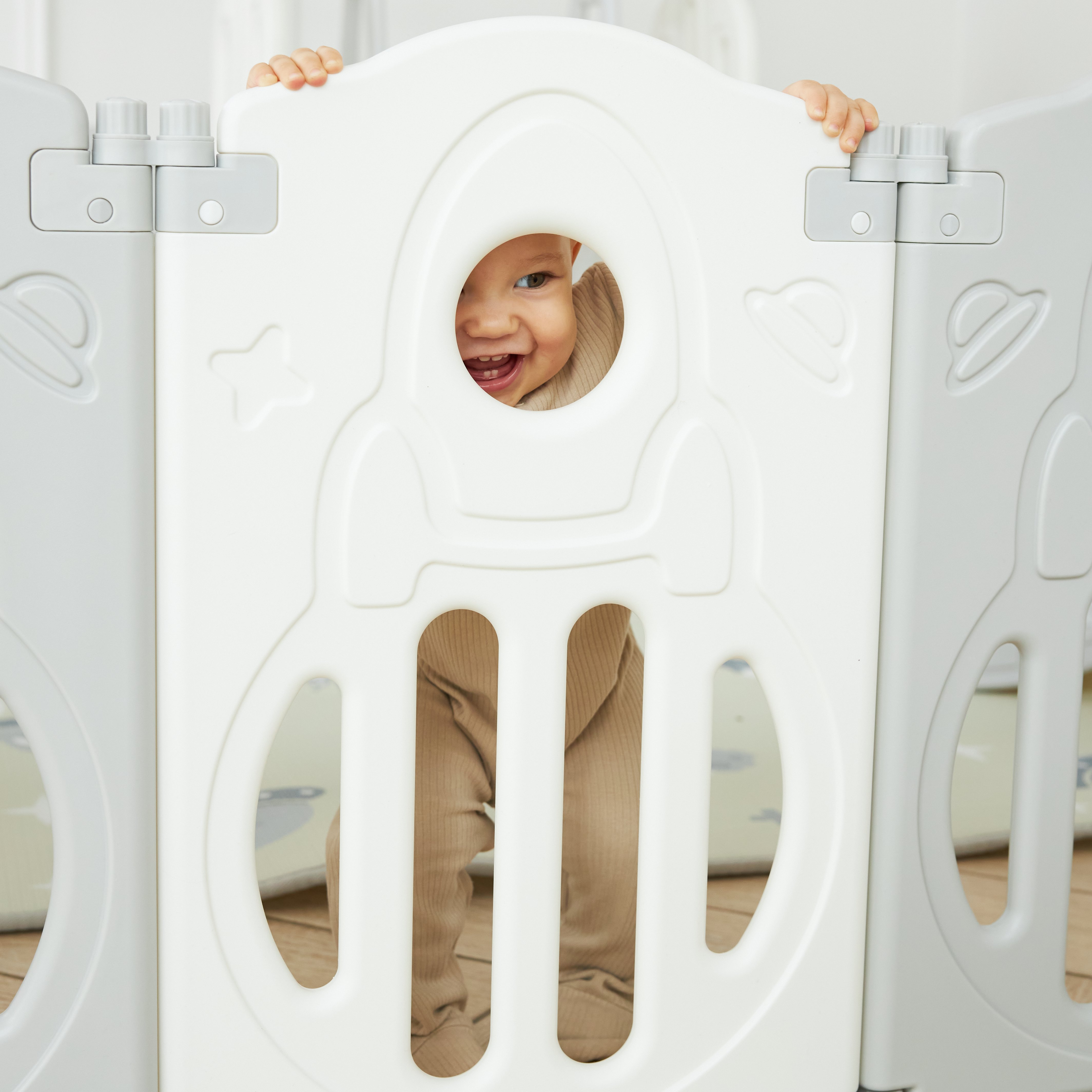 Манеж ширма UNIX Kids Supreme Space PPSUSP12GRY - фото 4