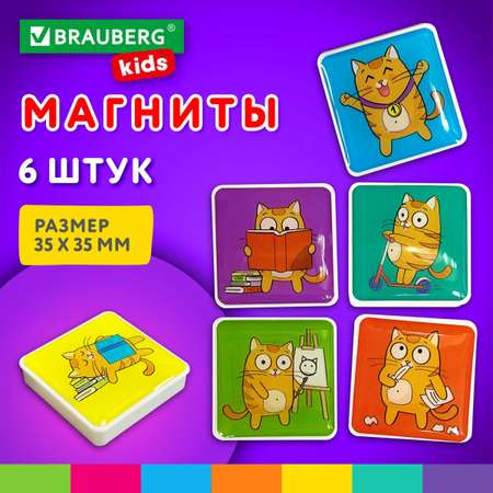 Магнит Brauberg Стеклянные 6 шт.